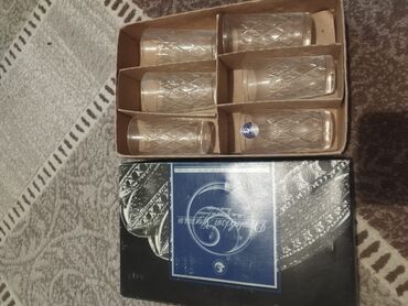 бутыль для воды: Stəkanlar, rəng - Ağ, Şüşə, 6 ədədli dəst