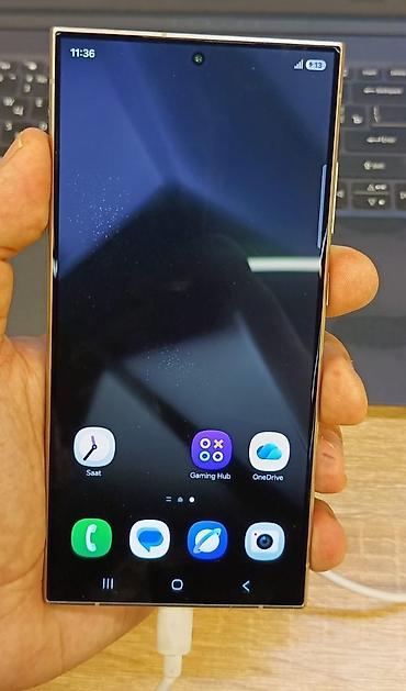 iphone adapter kabel: Samsung Galaxy S24 Ultra, rəng - Qızılı, Barmaq izi — 1
