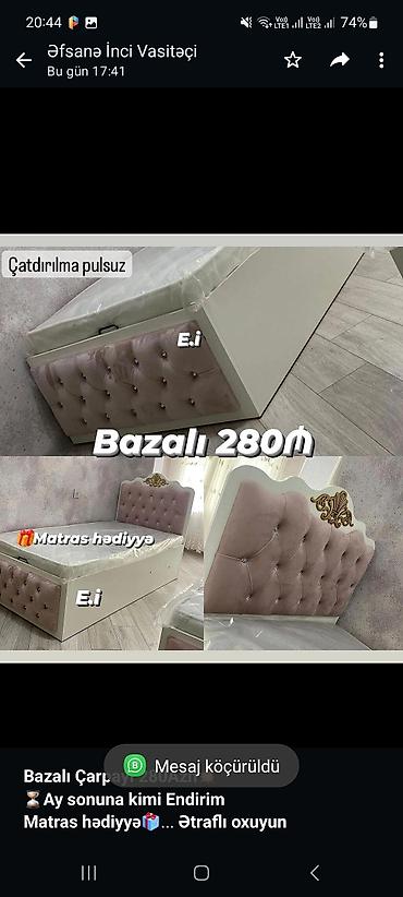 *Bazalı Çarpayı 280Azn💥* *⏳Ay sonuna kimi Endirim* *Matras hədiyyə🎁*