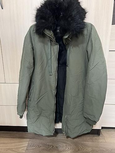Женская парка ZARA (линейка Outerwear) - Цвет: хаки - Длина: ниже