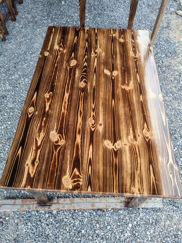 Sifarişlə restoran üçün masa və oturacaq dəstləri: Stullar ilə, Kvadrat masa, 4 nəfər — 19