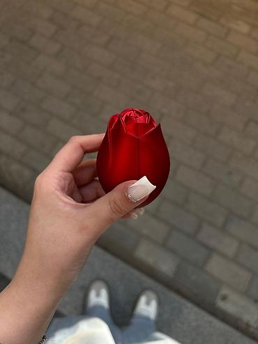 buxarli mop: Gül formalı üzük qutusu + Üzük💍 - Dizayn: Qırmızı qızılgül şəklində — 1