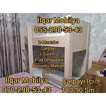 İkimərtəbəli uşaq çarpayıları: Oğlan və qız üçün, Yeni, Çarpayı, Matrassız, Siyirməsiz, Laminat — 6