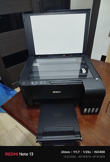 Ofis avadanlığı: Epson L3100 ink tank printer - Funksiyalar: rəngli çap, skan (üst — 1