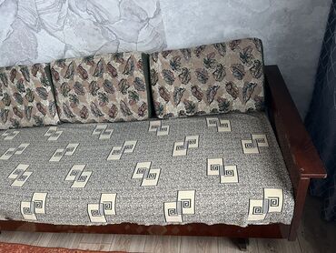 мебель со склада: Диван-кровать, цвет - Коричневый, Б/у