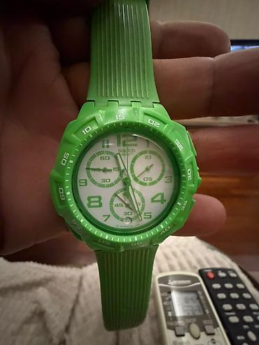 Aksesuarlar: Swatch Originals Chrono – yaşıl rəngli qol saatı — 1