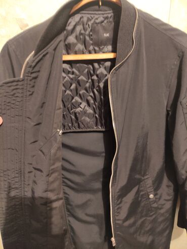 куртки длинные мужские: Куртка L (EU 40), цвет - Черный