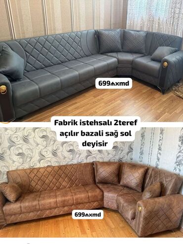 Masa və oturacaq dəstləri: Künc divan, Yeni, Açılan, Bazalı, Parça, Şəhərdaxili pulsuz çatdırılma