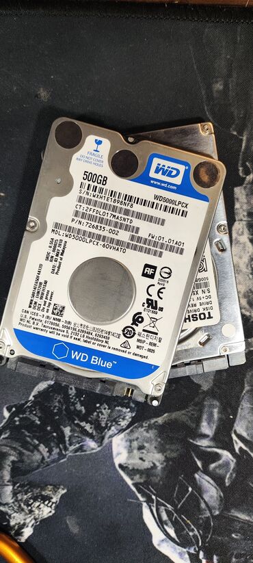 Жесткие диски, переносные винчестеры: Накопитель, Б/у, Western Digital (WD), HDD, 512 ГБ, 2.5", Для ноутбука