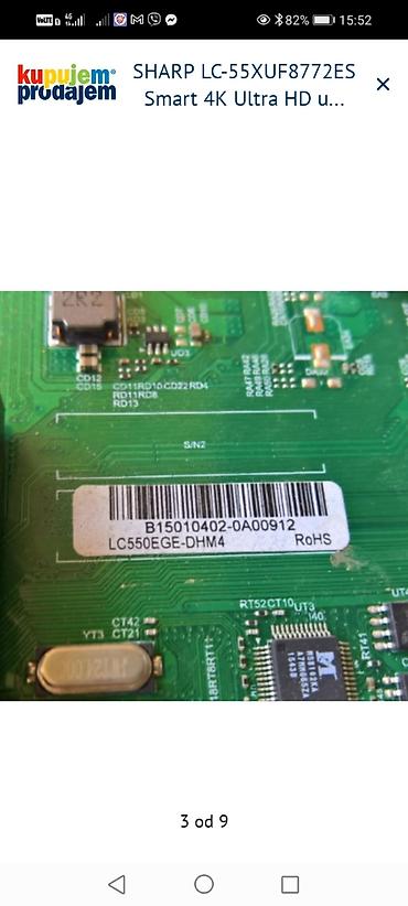 Aksesoari za TV i video: SHARP LC-55XUF8772ES Smart 4K Ultra HD – delovi Dostupne originalne — 4