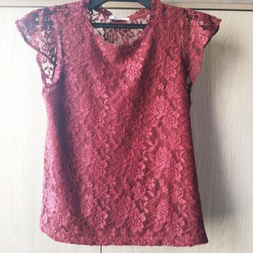 женские кофты кружевные: Блузка, Кече, Гипюр, Solid print, Тунук модель