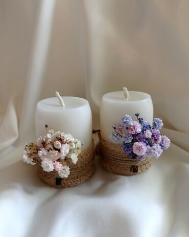 Свечи: Свечи с цветочным декором Декор-