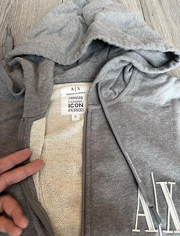 axis y: Мужская толстовка, L, Armani, Новый, цвет - Серый — 5