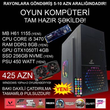 Masaüstü kompüterlər və iş stansiyaları: Oyun üçün Kompüter "RGB Legion Core i5 3470 GTX1050Ti 4GB 256GB NVME” -da lalafo.az — 3 Masaüstü kompüterlər və iş stansiyaları: Oyun üçün Kompüter "RGB Legion Core i5 3470 GTX1050Ti 4GB 256GB NVME” — 3