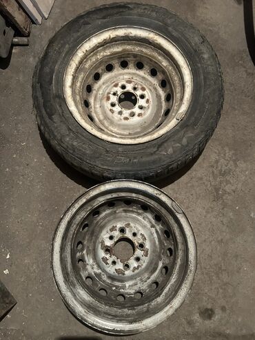 Диски: Железные Диски R 14 Пара, отверстий - 5, Б/у — 6