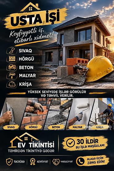 is elanlari aspaz: Bənna, 5 ildən artıq təcrübə, Dəyişən qrafik — 1