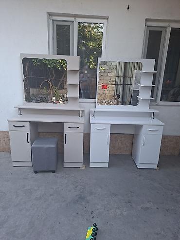 study table: Туалетный столик, Новый, С зеркалом, цвет - Белый, ЛДСП — 2