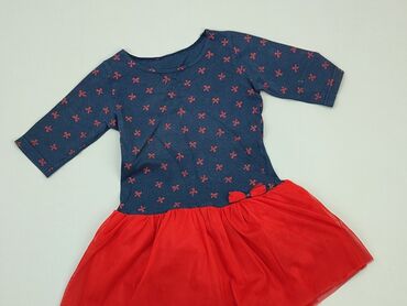 sukienka czerwona w groszki: Sukienka, 3-4 lat, 98-104 cm, stan - Dobry