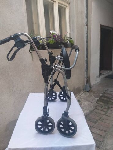 Hodalice, štake, štapovi za hodanje, kolica za hodanje: Nemacka aluminijumska XXXL hodalica-setalica, rolator sa 4 tocka — 14