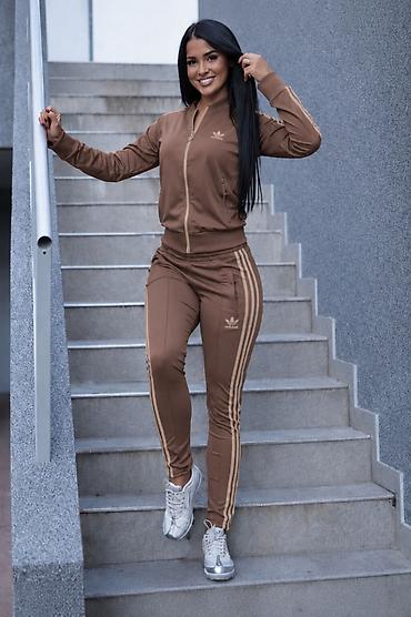 helanke 116: Adidas ženska trenerka braon kaki NOVO Novo Mokra likra Veličine m l — 1