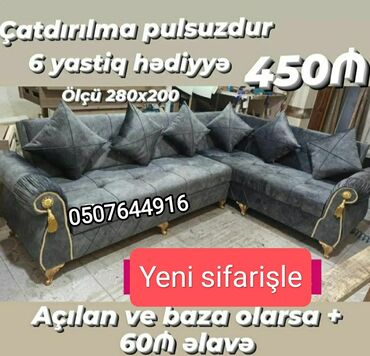 Divanlar: Künc divan, Yeni, Açılan, Bazalı, Parça, Şəhərdaxili pulsuz çatdırılma — 8