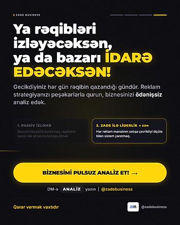 reklam plakati: Zade Business – Satış yönümlü rəqəmsal reklam xidməti Nə təklif — 4