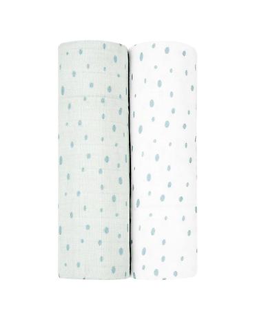 papuce 2026: KikkaBoo Pelene od muslina – set 2 komada, Dots Blue (šifra: KKB1) - — 2