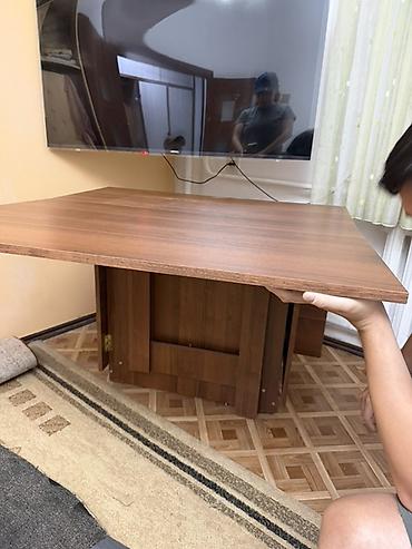 table study: Стол трансформер Для кухни, Стол-книжка, Длина, см: 80-90 см, цвет - Коричневый — 5