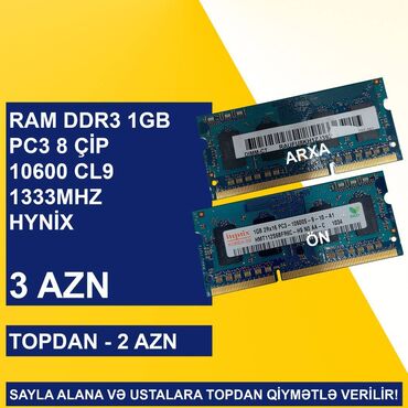 Operativ yaddaş (RAM): Notebook üçün Ramlar (DDR2/DDR3/DDR4) SAYLA ALANA VƏ USTALARA TOPDAN -da lalafo.az — 16 Operativ yaddaş (RAM): Notebook üçün Ramlar (DDR2/DDR3/DDR4) SAYLA ALANA VƏ USTALARA TOPDAN — 16