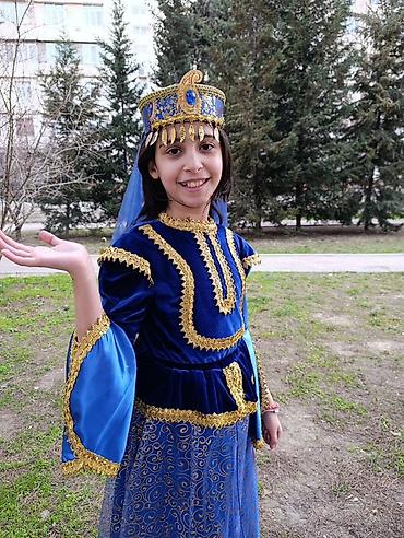 azerbaycan forması: Əlaqə 050-781-41-78 Uşaq üçün milli rəqs kostyumu dəsti - Model: qız — 8
