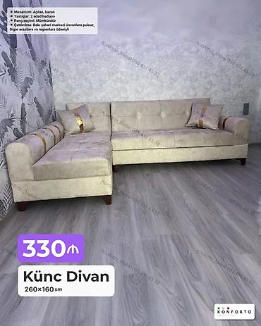 Ev və bağ: Künc Divan – müxtəlif modellər Ölçülər: - 260×160 sm (bir neçə model) — 6