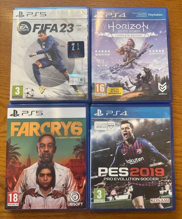 ps4 fc 24: Fifa 23 Horizon Zero DownPes 19,Far Cry 6 Ps4 Ps5 üçün