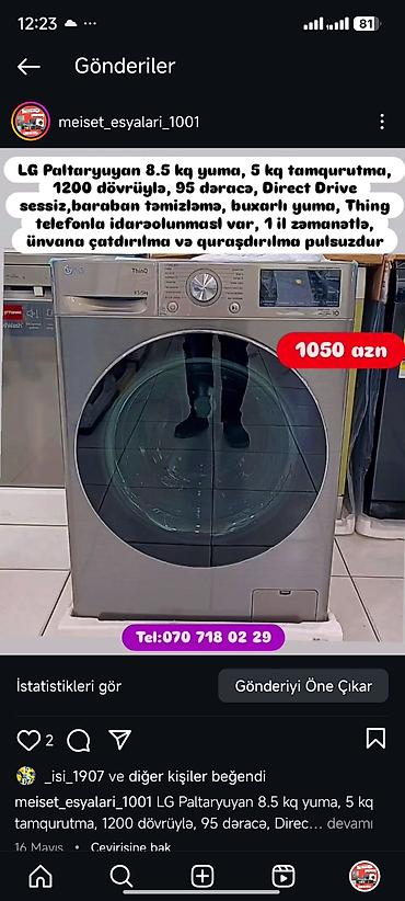 Paltaryuyan maşınlar: Paltaryuyan Anbardan satiş.Qimətlər aşagida qeyd olunub.Ünvana — 158