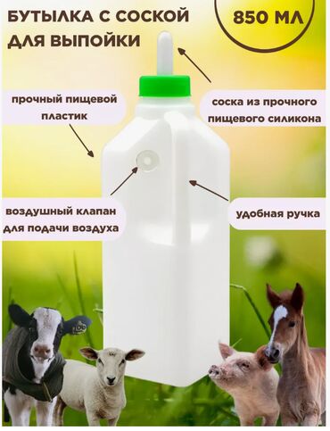 Товары и оборудование для с/х животных: Бутылка молокопоилка для кормления – это универсальное решение для