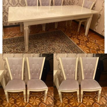 Мебель: Для гостиной, Раскладной, Квадратный стол, 8 стульев, Турция