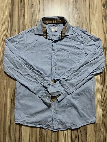 Рубашки: Мужская рубашка, S, Burberry, Б/у, цвет - Голубой, Самовывоз — 1