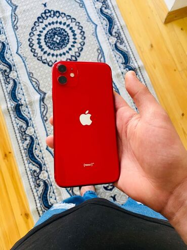 Apple iPhone: IPhone 11, 64 GB, Qırmızı, Barmaq izi, Face ID