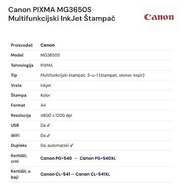 Skeneri: Canon multifunkcionalni inkjet uređaj – štampač/skener/kopir - — 7