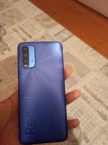телефон fly iq459 evo chic 2: Xiaomi Redmi 9T, 64 ГБ, цвет - Синий, 
 Битый, Отпечаток пальца, Две SIM карты