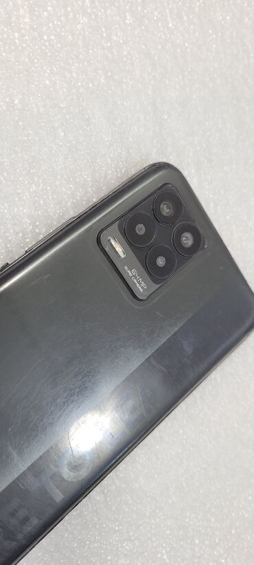 реалме: Realme 8, Б/у, 128 ГБ, цвет - Черный, 2 SIM