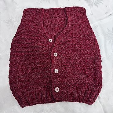 Bordo rəngli, əl işi toxunma jilet/sviter-etek - Qalın, teksturalı lalafo.az -da Bordo rəngli, əl işi toxunma jilet/sviter-etek - Qalın, teksturalı