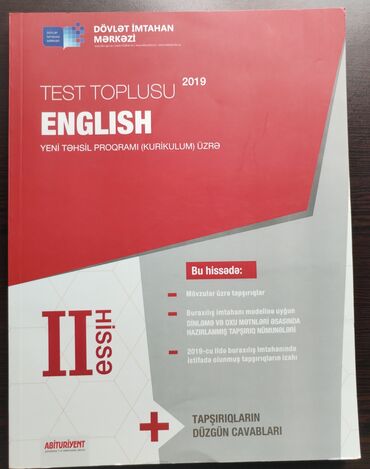 test toplusu 2019 ingilis dili listening: İngilis dili test toplusu 2-ci hissə (2019) İşlənməyib. Əla
