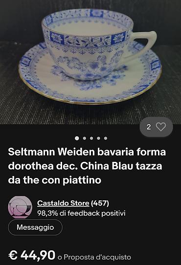solingen posuđe: Sevis za kafu,caj,zestinu 1949 do 1954 godina China Blau Setmann — 2