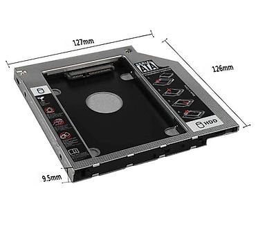 dv3: Кронштейн Сaddy (9.5mm, пластик, Black) ODD 9.5mm SATA Hard Drive — 2