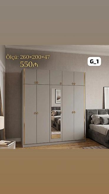 bed: G_1 model geyim şkafı - Ölçü: 260 × 200 × 47 sm - Qiymət: 550 ₼ — 1