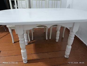 Чехлы для мягкой мебели: Срочно!Срочно стол,6 штук стульчиктери менен сатылат б/у чехолдору — 14