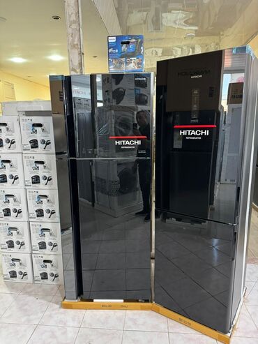 irşad electronics soyuducular: Новый Холодильник Hitachi, No frost, Двухкамерный, цвет - Черный