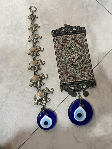 göz muncuğu satışı: Dekorativ “Gözmuncuğu” asılqan dəsti - 2 ədəd divar/asma bəzəyi - — 1