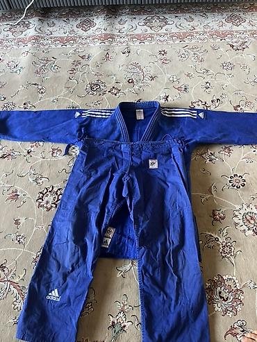 коленный: Кимоно для дзюдо Adidas, синее - Комплект: куртка и штаны. - Цвет — 4