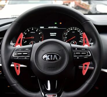 Другой тюнинг: Накладки на подрулевые лепестки Kia Stinger (красный карбон)